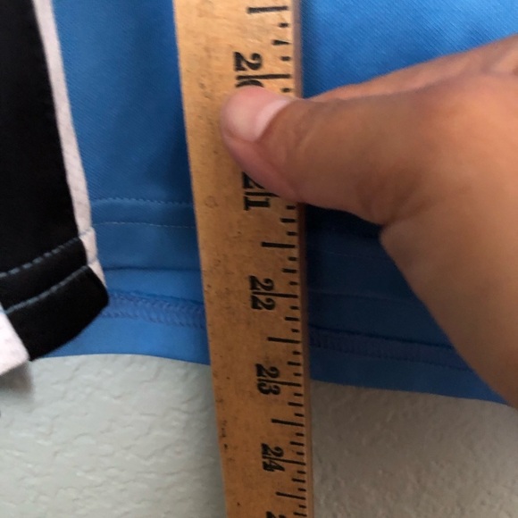 Nike Blue V-Neck Long Sleeve Shirt Dri-Fit Women Medium - Picture 4 of 6